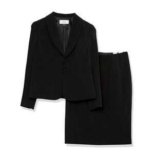 NEW Black Le Suit Women Jacket/Skirt Suit 16